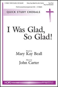 I Was Glad, So Glad! Two-Part Mixed choral sheet music cover Thumbnail